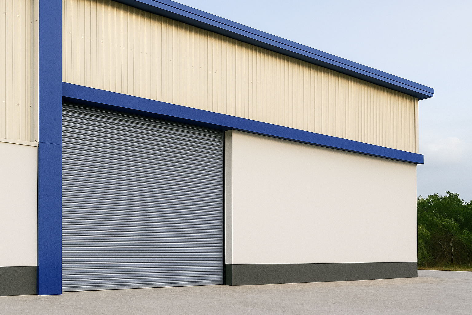 Rolling door industri Suma Doors terpasang di gudang